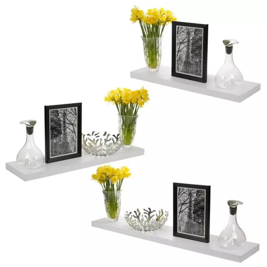 Prateleiras Lisa 30x15cm Reta Branco De Parede Livro Organizadora Cozinha Quarto