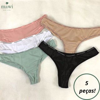 Kit 5 Calcinha Modelo Fio Duplo Basica Envio Imediato