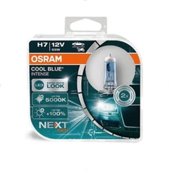 Kit Lâmpadas Osram H7 Cool Blue Intense Nova Geração 55 Watts 5000k 100% + Luz