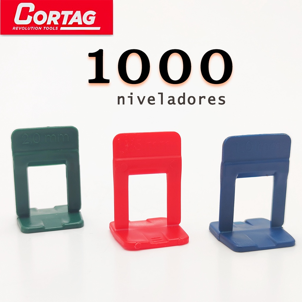 Kit 1000 Un Espaçadores / Niveladores Slim -1.0, 1.5 E 2mm - Cortag