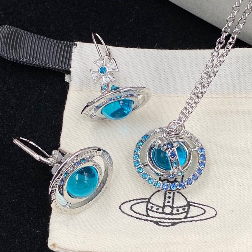 Vivienne Westwood Feminino Conjunto Colar e Brinco de Cristal