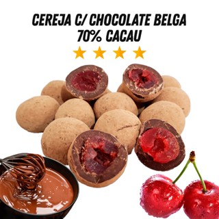Drageado Cereja com Chocolate 70% Belga - P&P