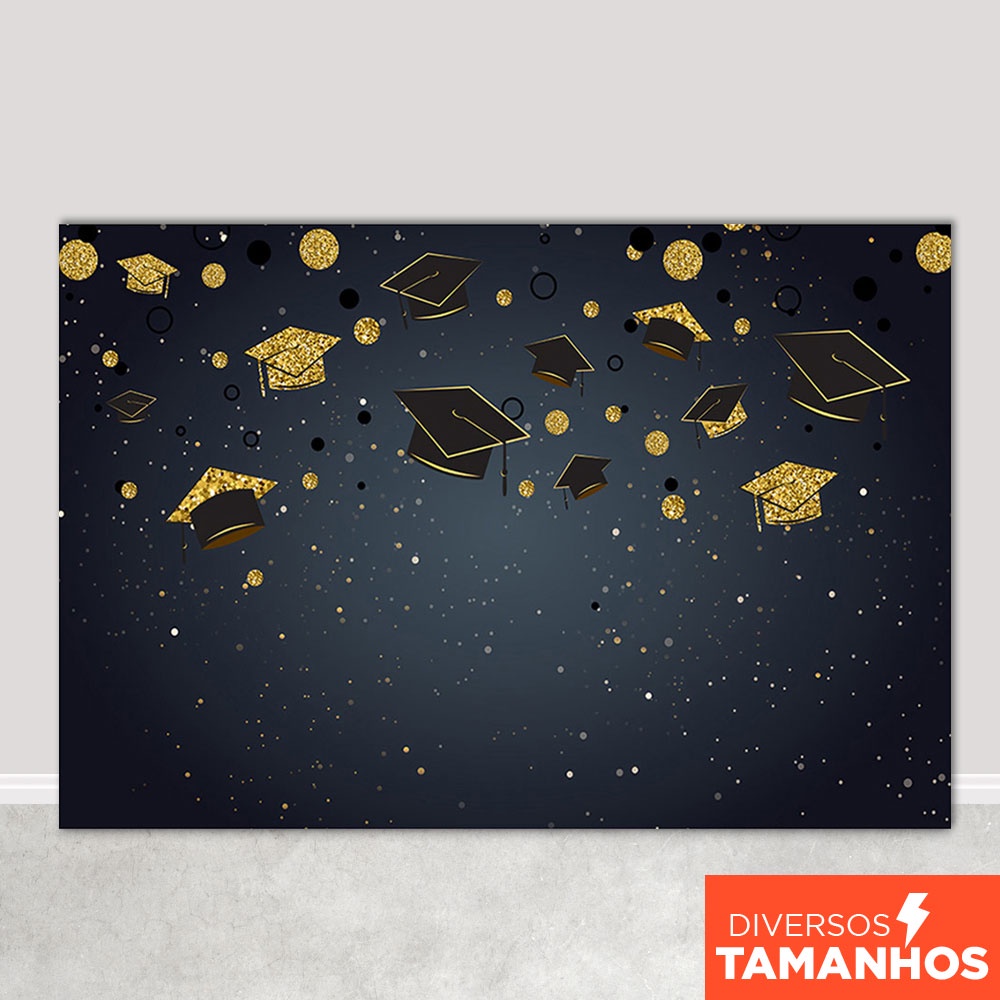 Fundo Fotográfico Formatura Cenário Capelo Painel Em Tecido Sublimado para Foto - FFB-347 em Oferta na Shopee