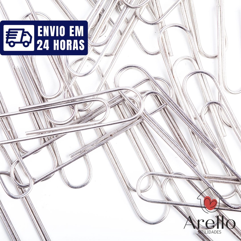 400 Clips de papel prata clipes de metal niquelado 28mm Shopee Brasil