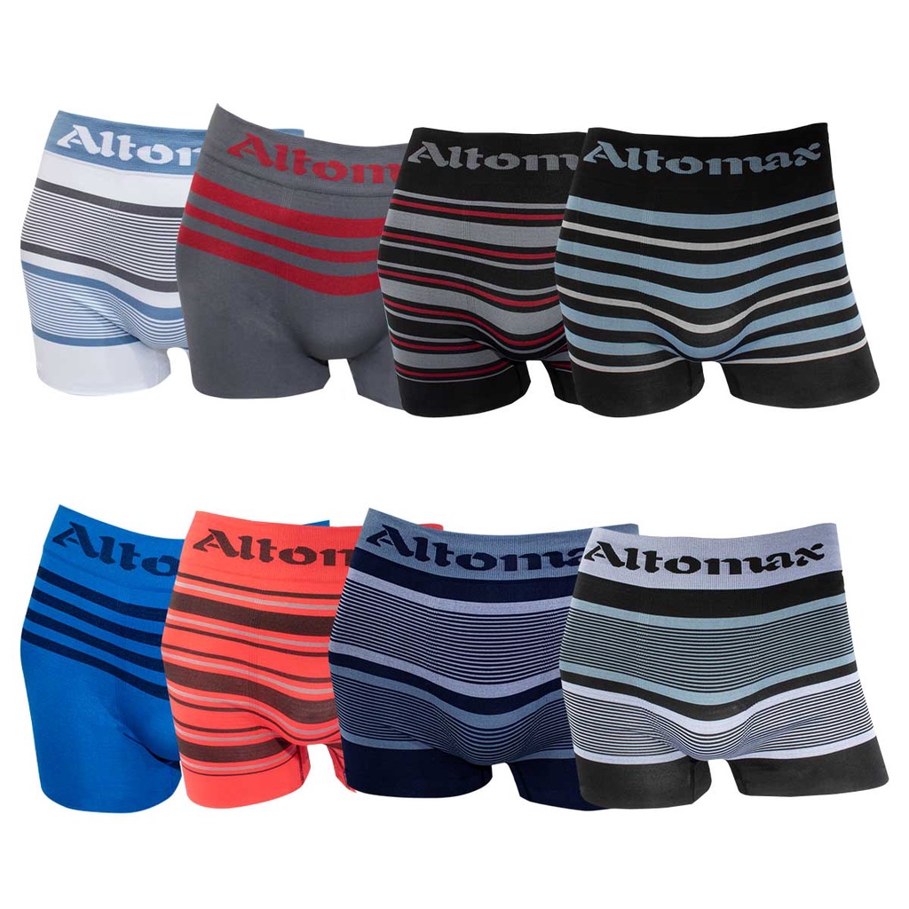 Kit 10 Cuecas Box Boxer Altomax masculino Lisa e Sortida. Cuecas em ...