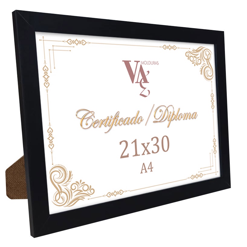 quadro preto Moldura Porta Retrato 21X30 A4 em Oferta na Shopee
