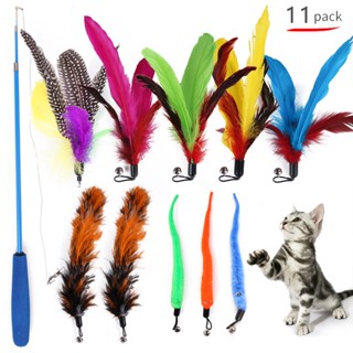 Varinha De Brinquedos Retráteis De Gato Com Refiles De Teaser De 5/10PCS