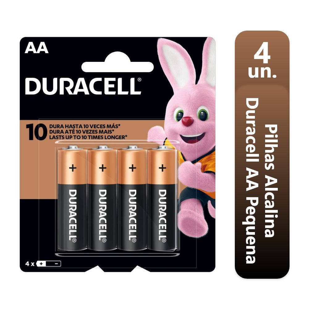 Pilhas AA Pequena Duracell Alcalina Tipo Modelo A Comum Cilindrico Normal Pilha Simples Redonda