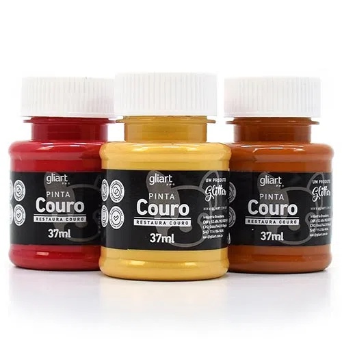 Tinta para couro sintético e natural Pinta Couro Gliart 37ml - 9 opções de cor em Oferta na Shopee