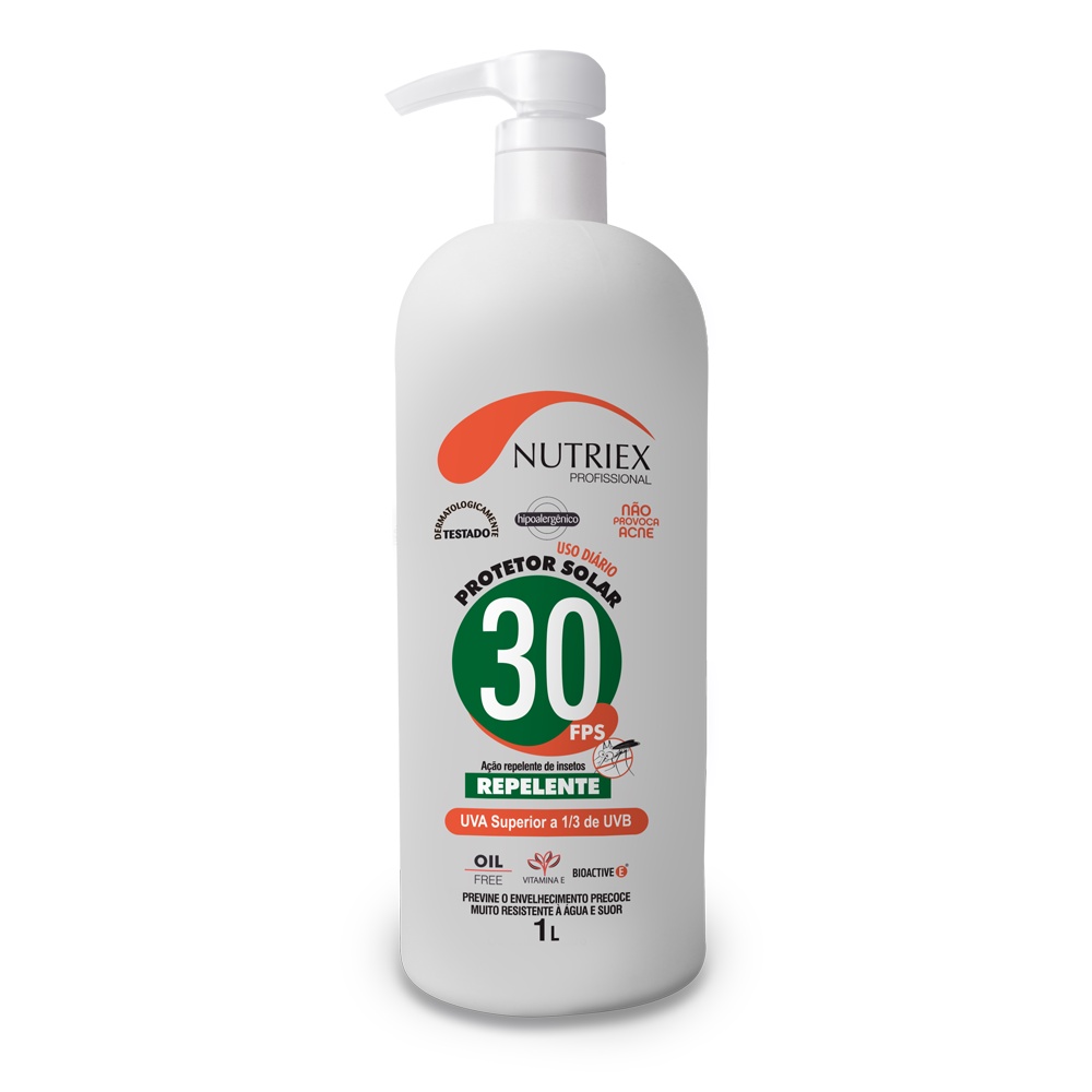 Protetor Solar Profissional Com Repelente FPS 30 1/3 UVA 1 Litro Nutriex