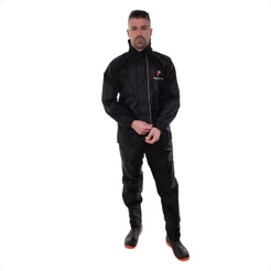 Conjunto Capa de Chuva Masculino Tamanho G Preto Impermeável Motoqueiro Nylon 0,20mm Pioneira - 1101-M-PRE-G