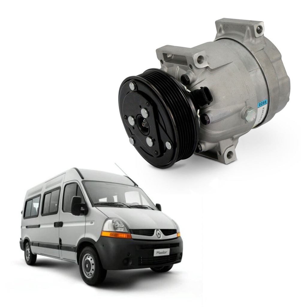 Compressor Ar Condicionado Renault Master 2.5 2008 até 2013 Original Novo Delphi 7PK em Oferta na Shopee