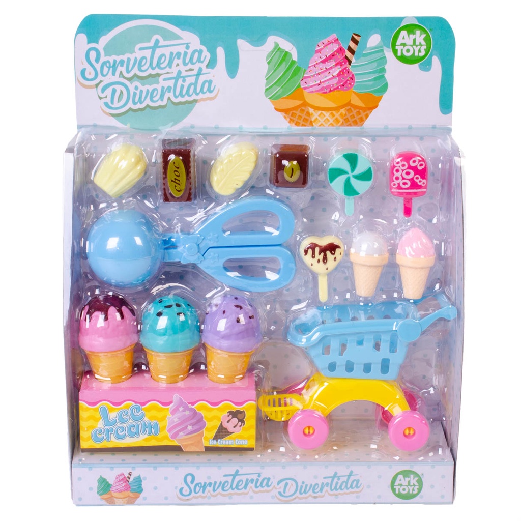 Kit cozinha infantil com sorvete + colher e acessorios sorveteria ...