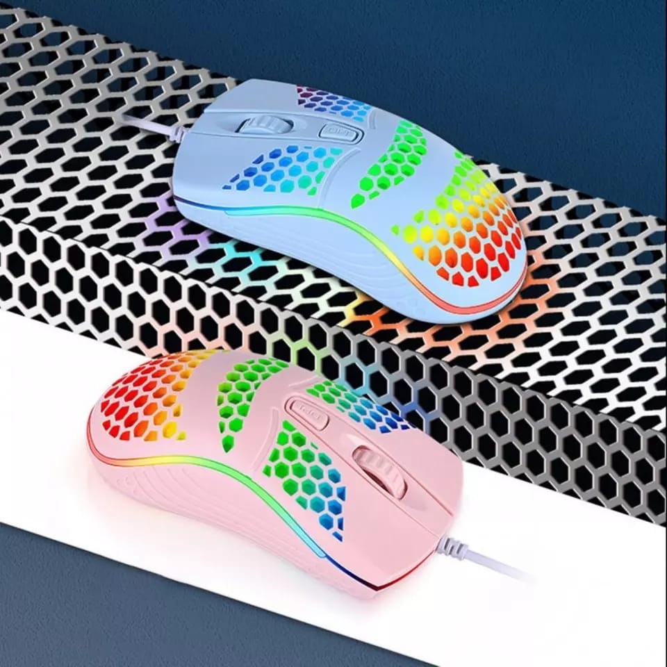 Mouse Óptico Led Mouse Gamer design ergonômico Usb Jogos Com Rgb Ultra Leve Ps4 Ps5 Pc Notebook