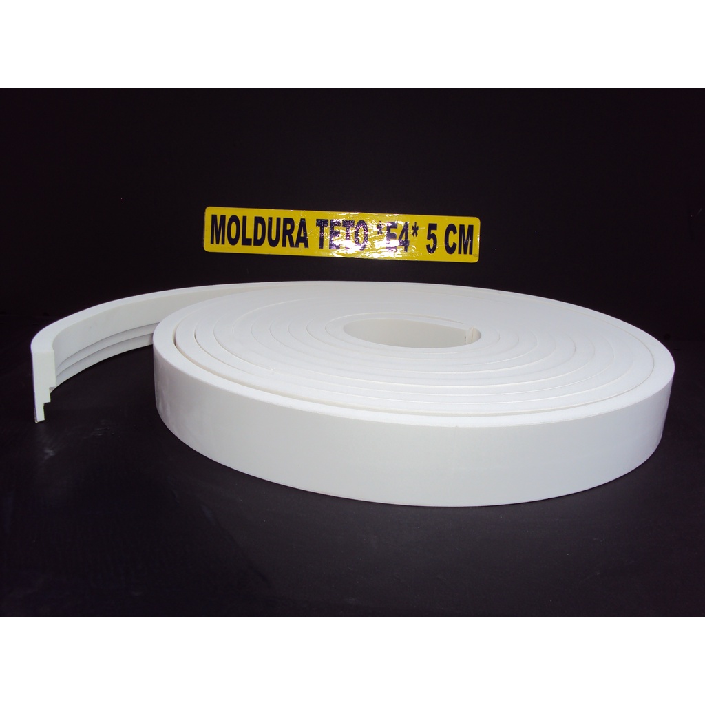 Sanca Teto, Moldura Teto Rodateto de EVA Autocolante e Flexível E4 5cm