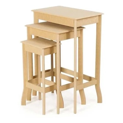 Trio de Mesas Festa Quadrado Kit Jogo de Mesa Vazado Decoração Festas Casa Multiuso Mdf