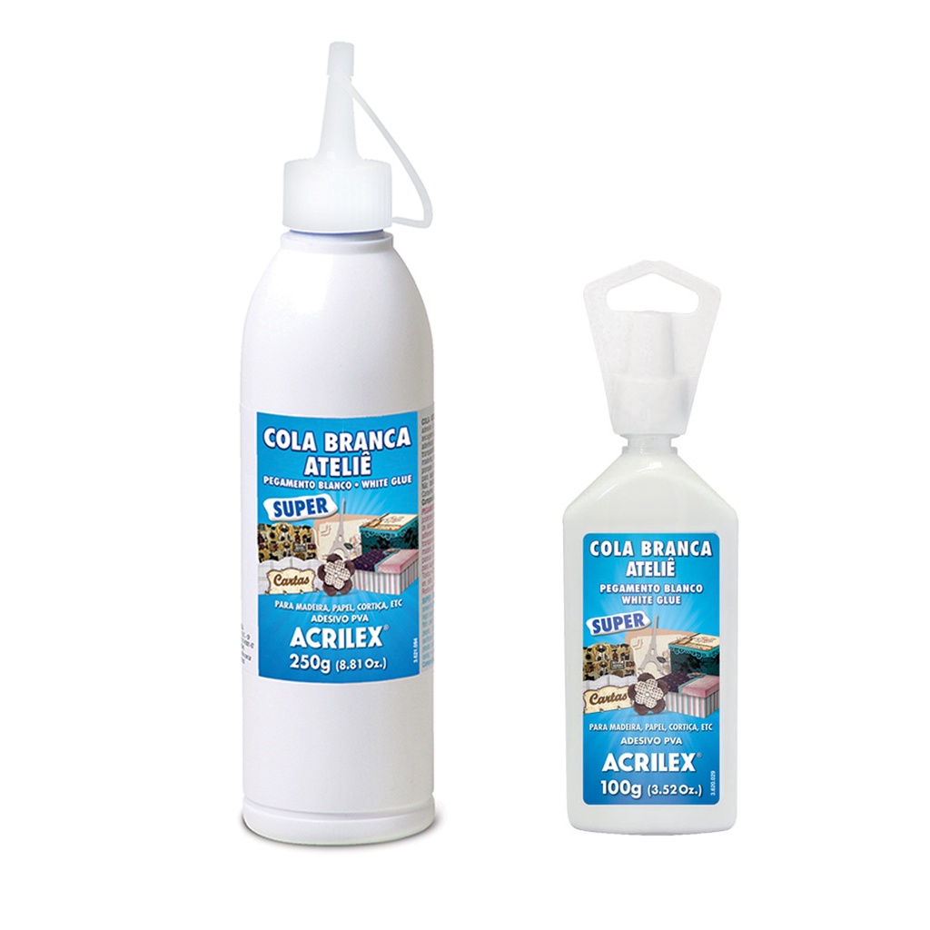 Cola Branca Ateliê Super Acrilex ( Escolha o Tamanho ) em Oferta na Shopee