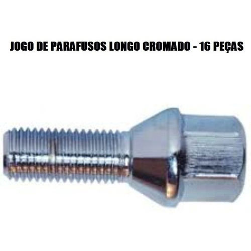 Jogo Parafusos Roda Longo - Linha Vw  Fusca Brasilia Kombi