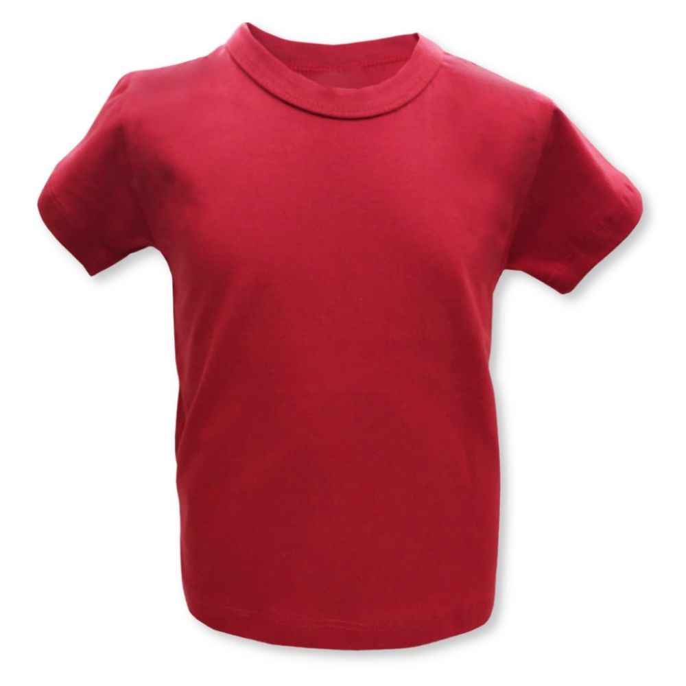 Camiseta Infantil Bebe Manga Curta P ao G Malha Lisa Básica 100% Algodao Menina Menino Baby Deluxe