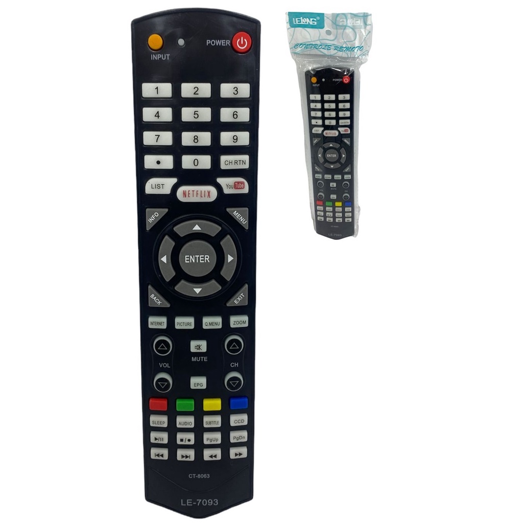 Controle Remoto Compatível Tv Smart Semp Toshiba Le-7093