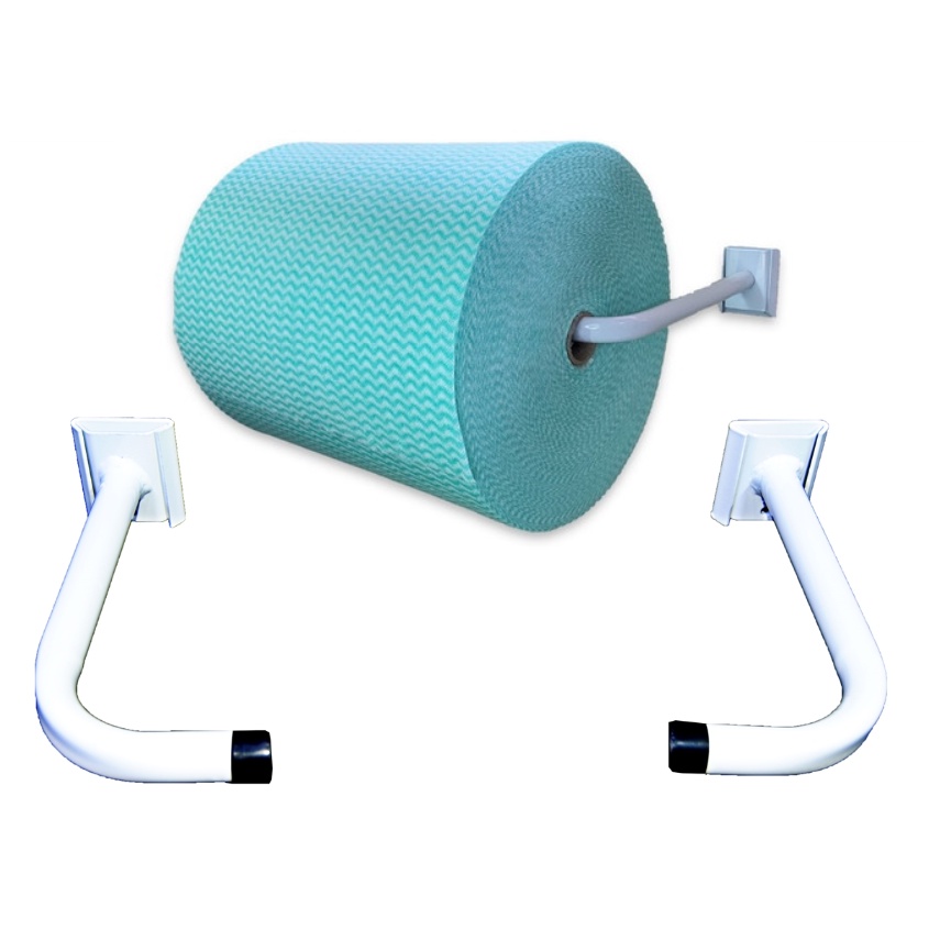 Suporte Para Bobina Rolo de Pano Multiuso Papel Filme Plástico Branco - 30501