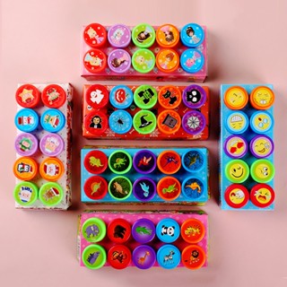 Kit 10pcs Carimbo Infantil Redondo Presente Escolar