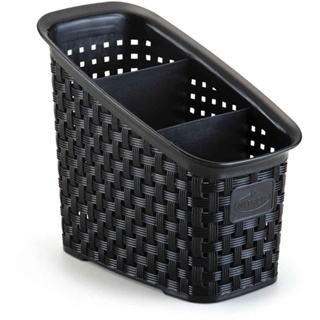 Organizador Rattan Multiuso  Preto Com Divisórias 18x11x16 Cm em Oferta na Shopee