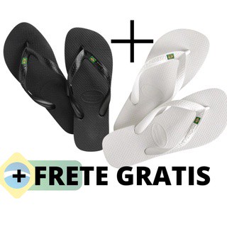 Kit 2 pares - Chinelo Masculino - Chinelo Branco - Macio e Confortável