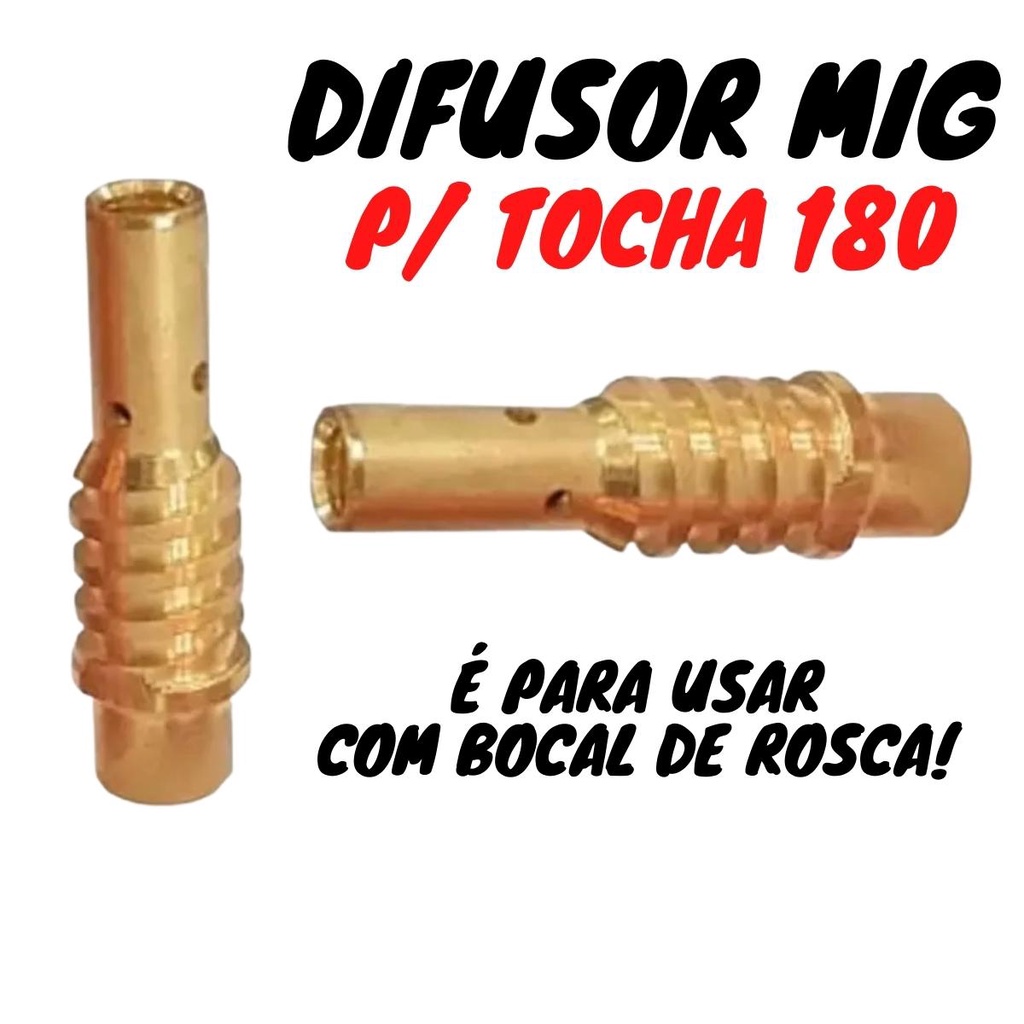 Difusor Mig 180 com Rosca - Soldaforte