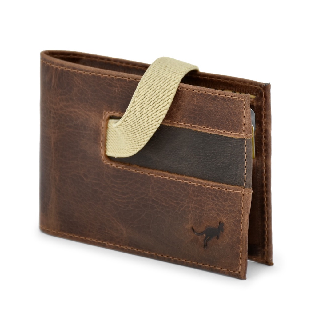 Carteira Masculina Slim Couro Legítimo C/ Fecho De Elástico