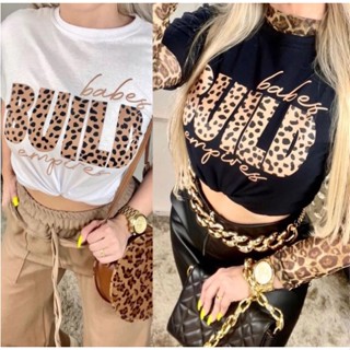 Blusa T-shirt BUILD Camiseta Feminina Estampada blusinha moda blogueira tecido algodão