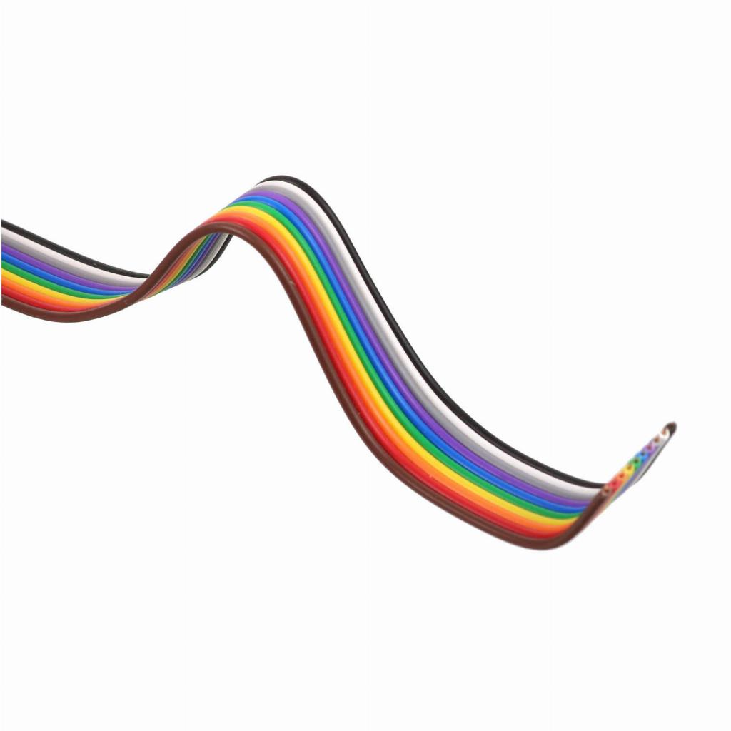 Rolo 4 metros Flat Colorido 12 Vias Passo 1,27mm 26AWG