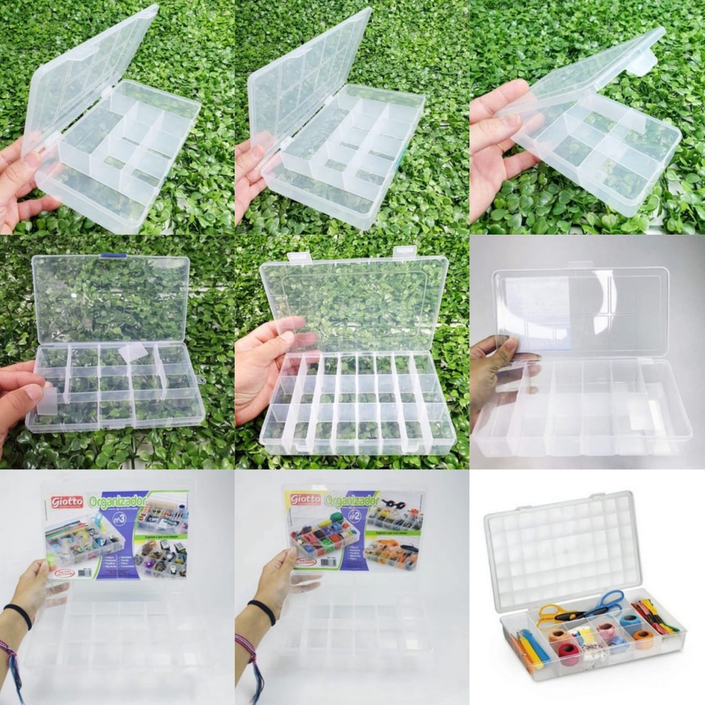 Mini Organizador com 5 a 24 Divisórias Com Diferentes Modelos plástico organizador/box/estojo