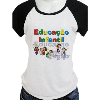 Camiseta ou baby look profissao educacao infantil i1045 em Oferta na Shopee