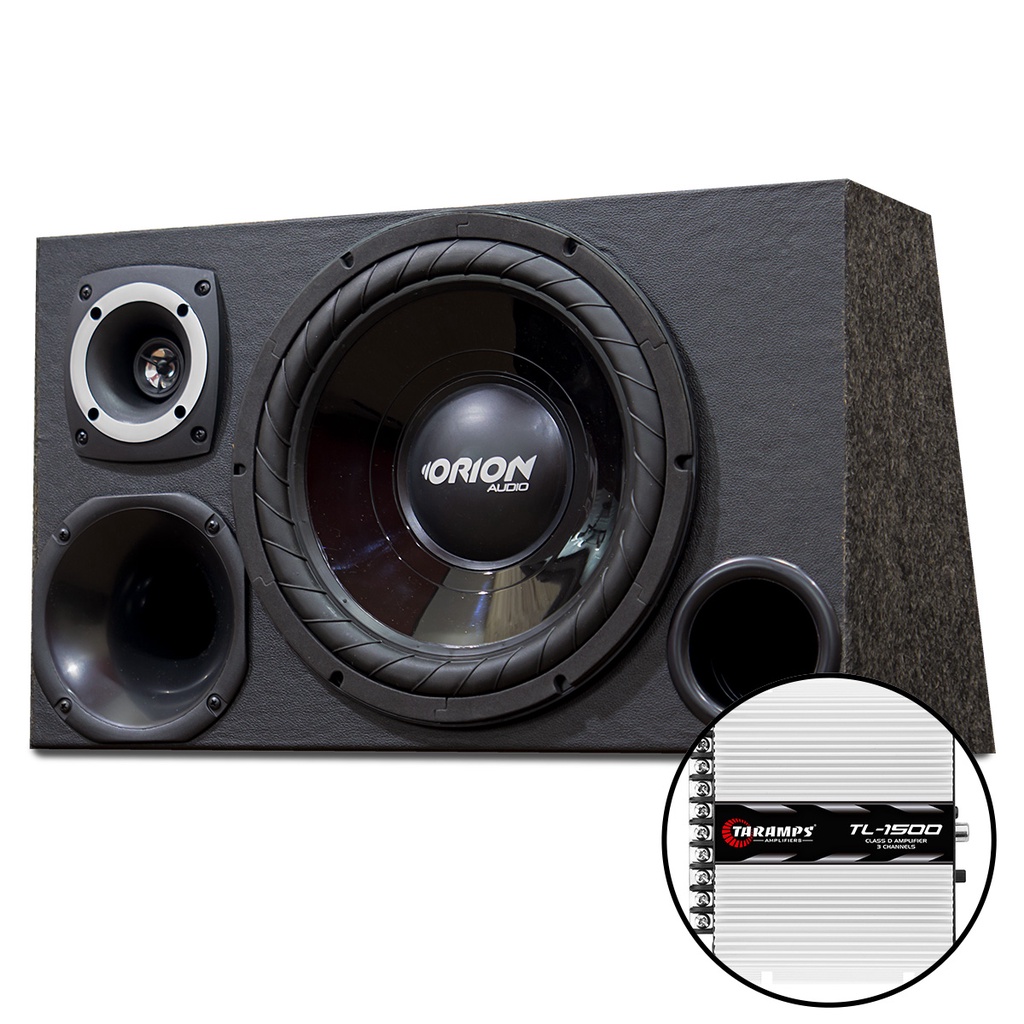Caixa Trio Som Automotivo Falante 12 Modulo Taramps Tl-1500