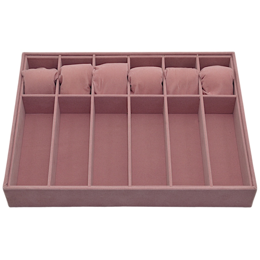 Bandeja organizadora Para 6 Relógios E 6 Óculos Acompanha 06 Almofadas em veludo