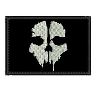 Patch Bordado Caveira Call com carrapicho, para costurar ou termocolante escolha seu tamanho