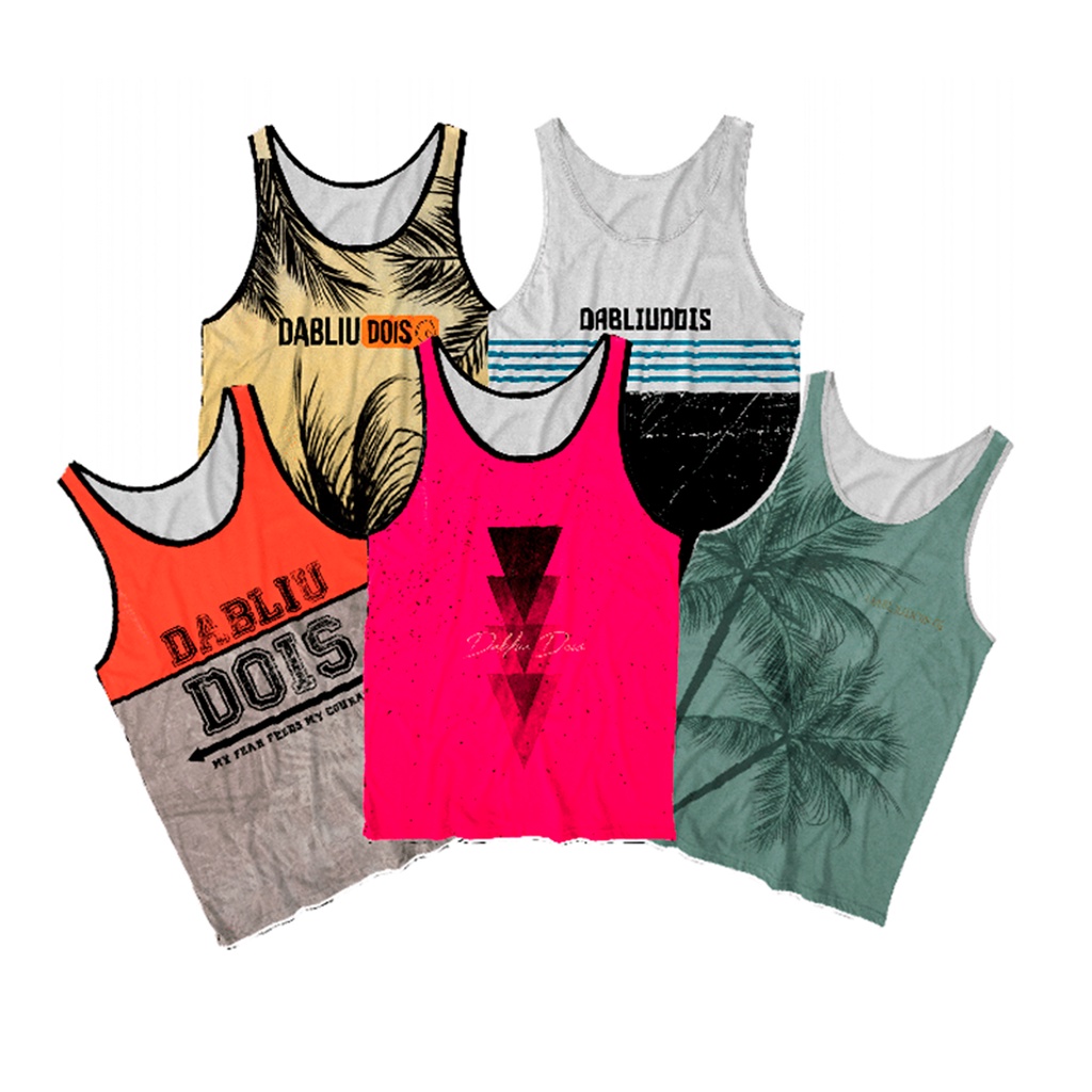 Regata Masculina Estampa Full Moda Verão Praia Camiseta Masculino Treino Promoção DryFit Academia Regatas Casual
