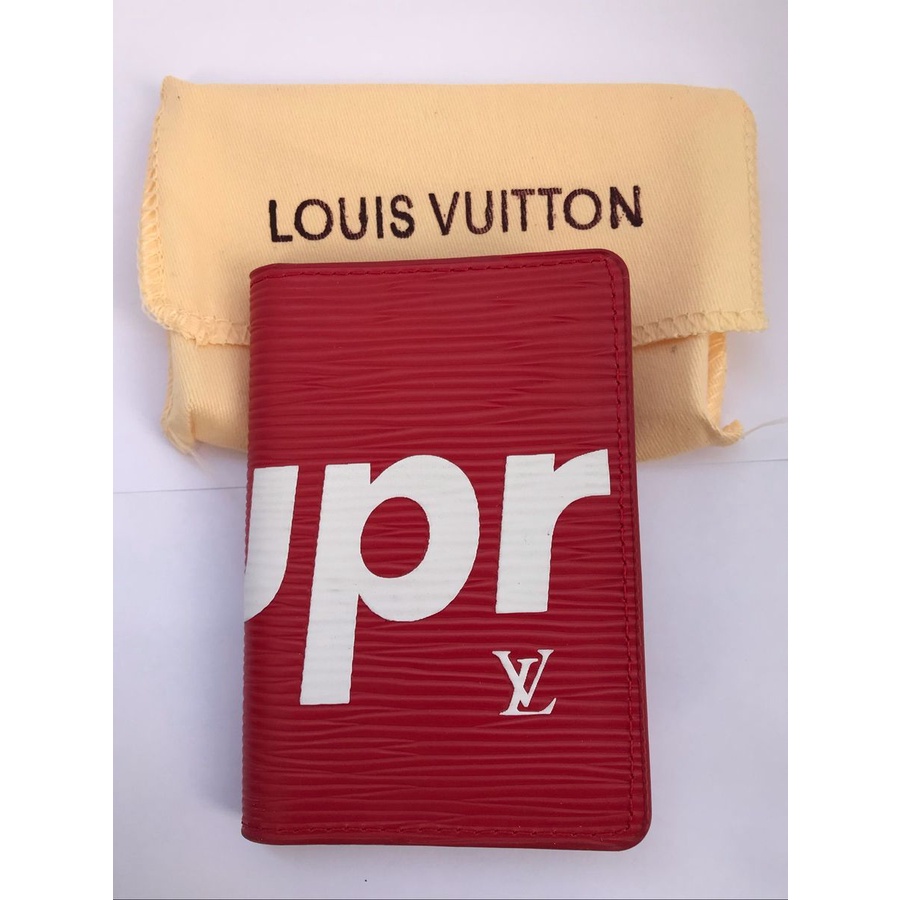 Porta Cartões Louis Vuitton Masculino Couro Legitimo Canvas Marrom Vs  Vermelho Super Slim Fit Top Premium Linha Italiana