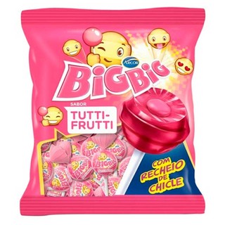 Pirulito Big Big Tutti Frutti Recheio Chiclete 500g - Arcor