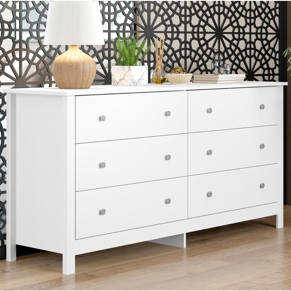 Cômoda Ditália 6 Gavetas DM-221 Branco em Oferta na Shopee