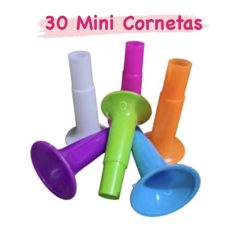 Kit 30 Mini Cornetas Diversas Cores Brinquedo para Sacolinha Surpresa