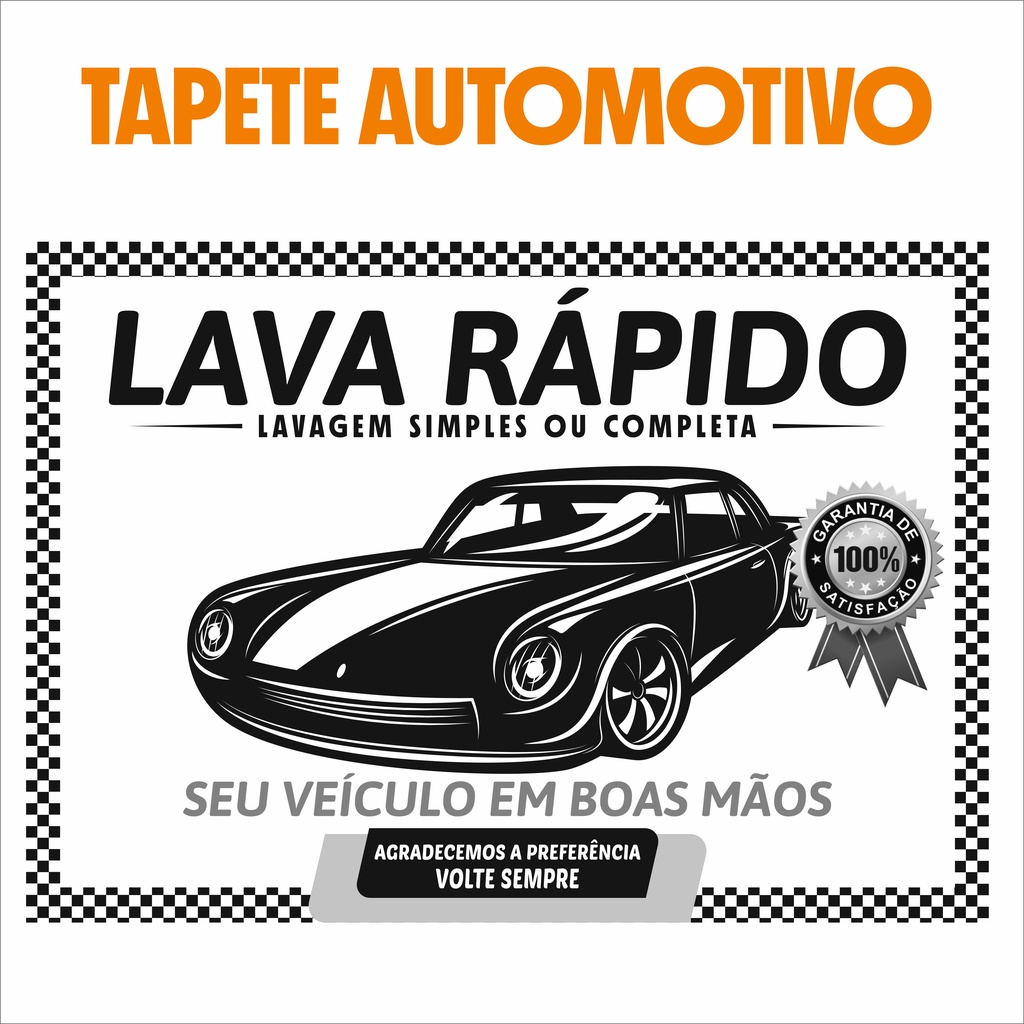 Tapete de Papel p/ Carro PERSONALIZADO 30x40 cm 1 cor