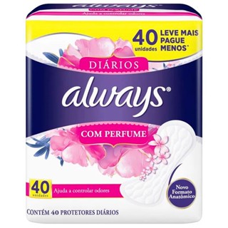 Protetor Diário Always Proteção Segura Com 40 Unidades
