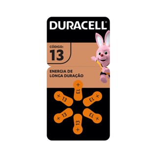 Pilha Auditiva Duracell Nº 13 com 6 Unidades