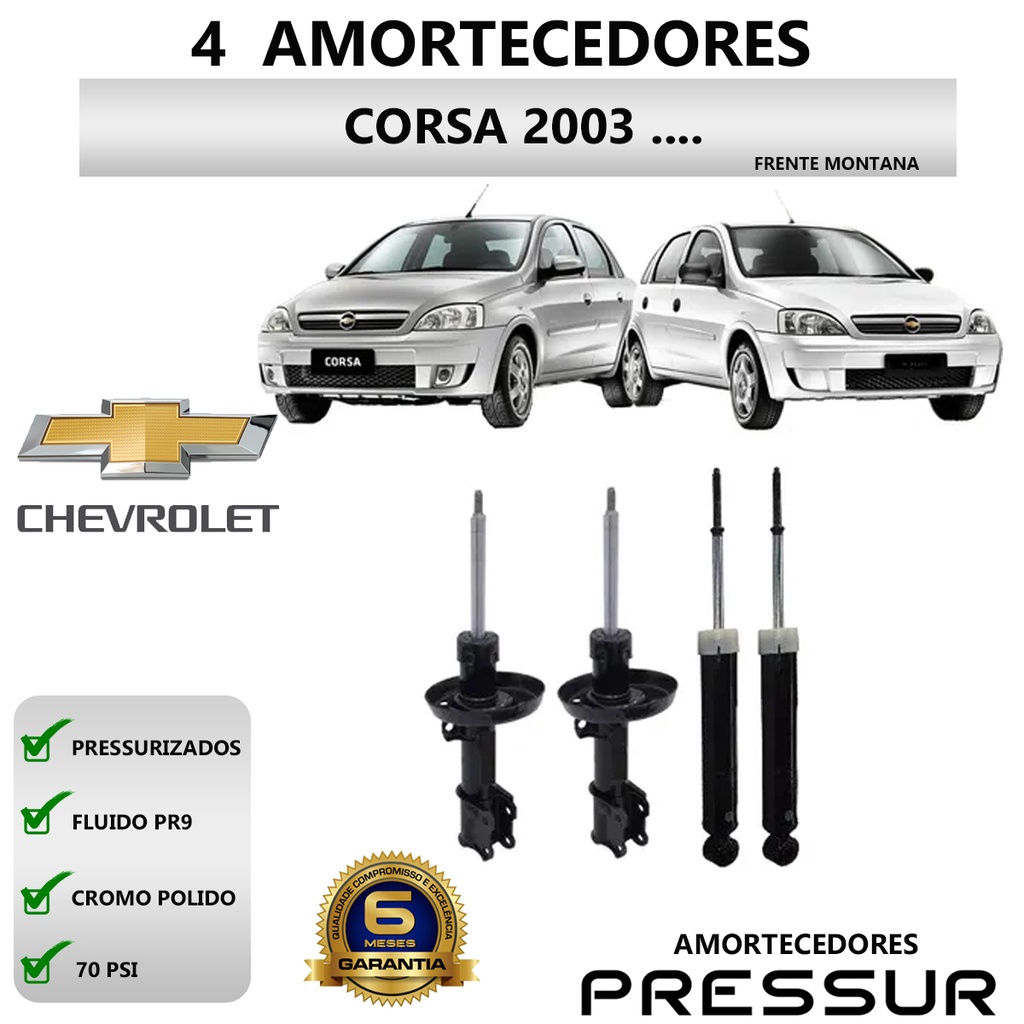 Amortecedores Corsa Frente Montana Hatch E Sedan Shopee Brasil