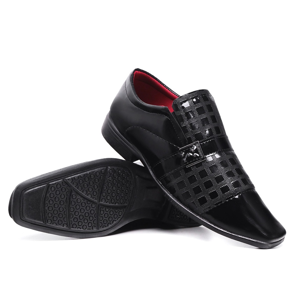 Sapato Social Masculino Verniz Preto Moda Evangélica