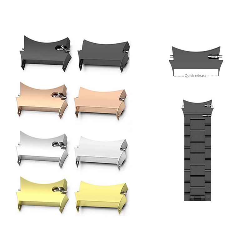 Conector De Fecho De Aço Inoxidável Para Relógio Samsung Galaxy 4 5 6/Watch5 Pro/Watch4 Clássico 46mm 42mm Acessórios Pulseira De