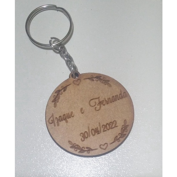 Pacote com 1900 Chaveiros Personalizados Mdf Lembrancinhas Casamentos Aniversarios