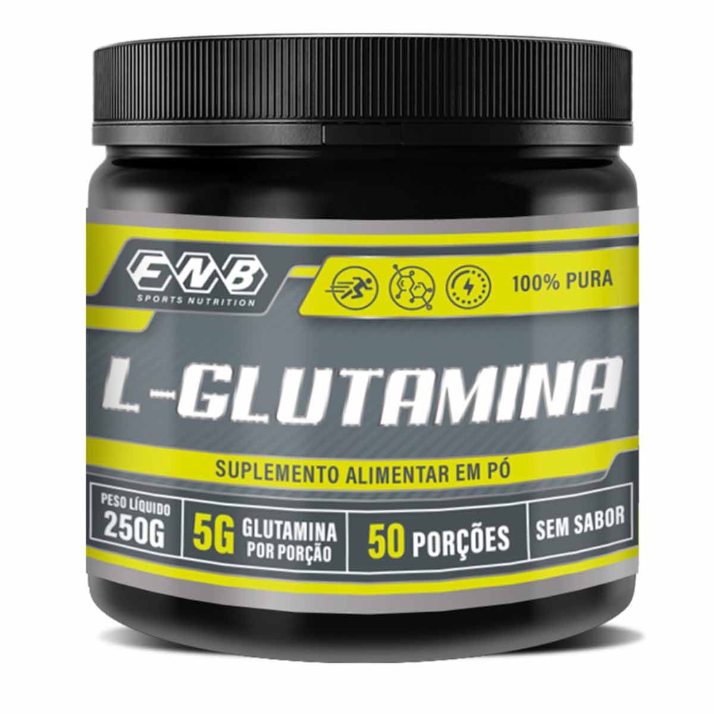 L - Glutamina 100% Pura 250 Gramas FNB Sports Nutrition Flora Nativa